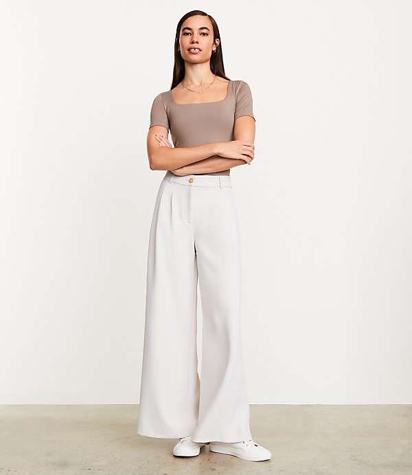 LOFT Versa 360 Knit Square Neck Tee