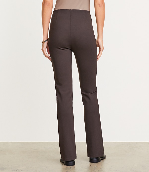 Petite LOFT Versa Ponte Deluxe Split Hem Slim Pants