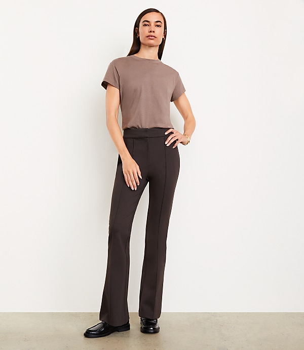 Petite LOFT Versa Ponte Deluxe Flare Pants