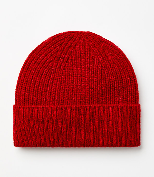 Ribbed Cashmere Beanie