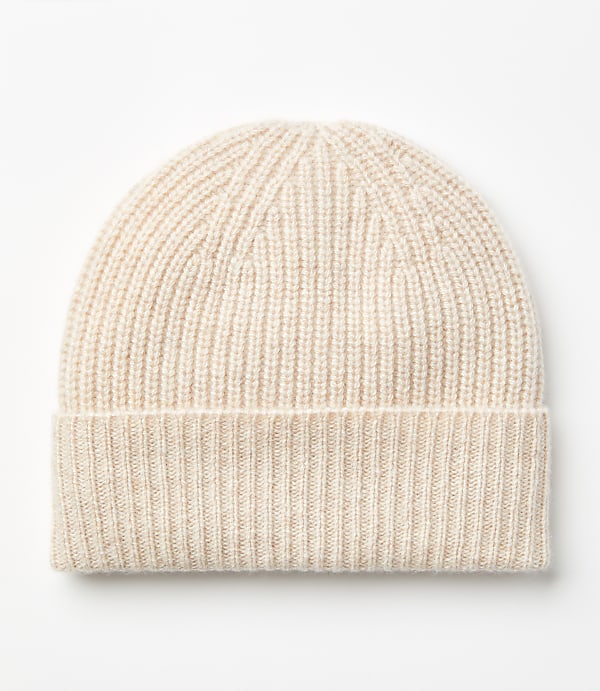 Ribbed Cashmere Beanie