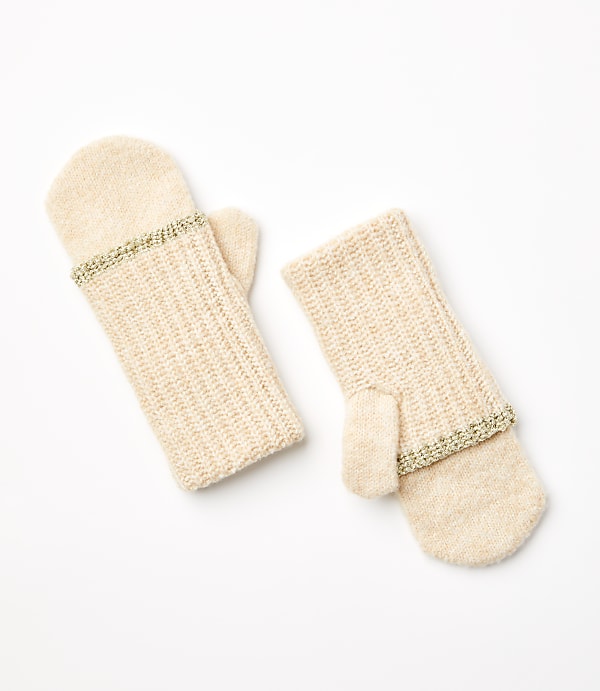Shimmer Ribbed Mittens