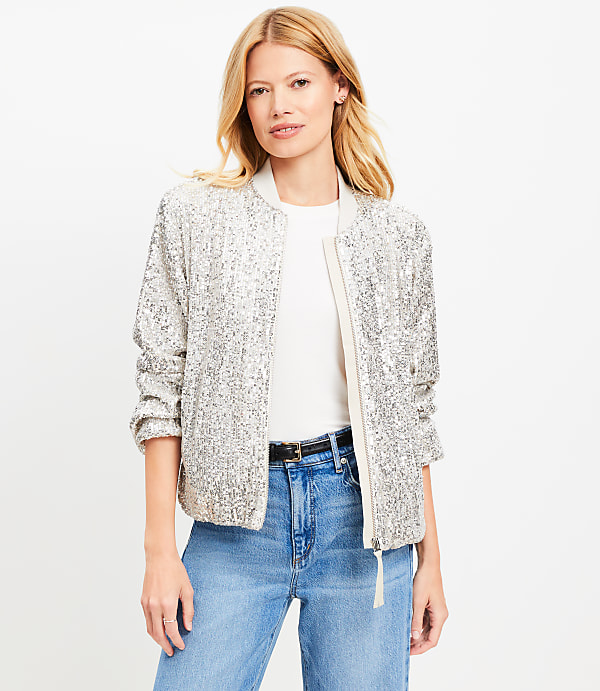 Sequin Bomber Jacket