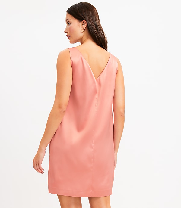 Satin V-Back Mini Dress