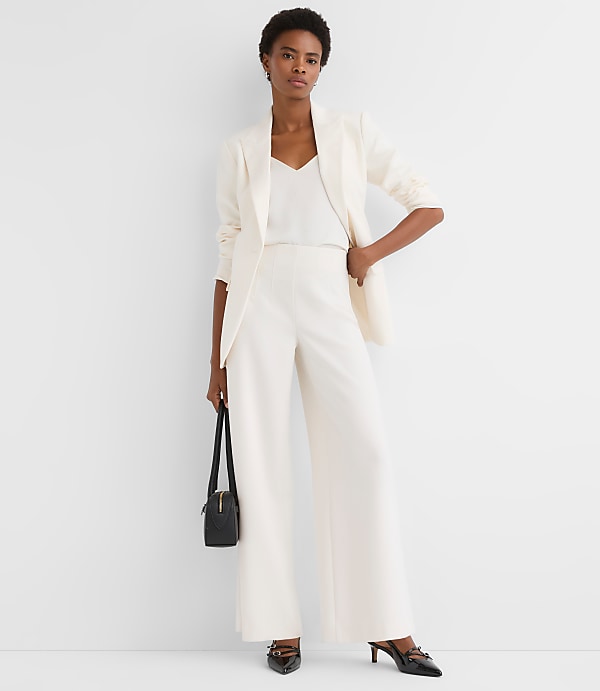 Darted Palazzo Pants in Doubleface