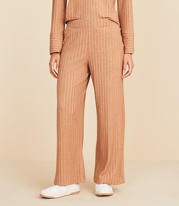 Lou & Grey Brushed Rib Wide Leg Pants