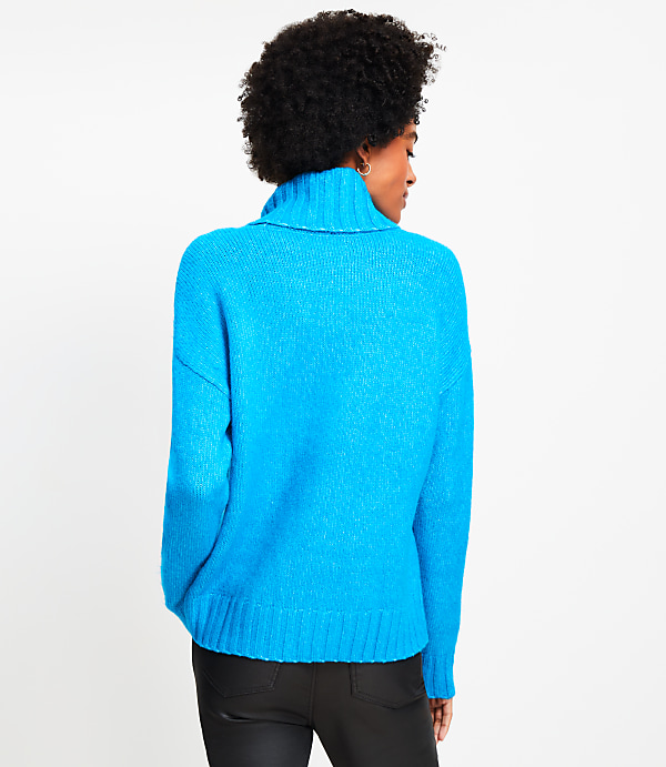 Fuzzy Cowl Neck Sweater