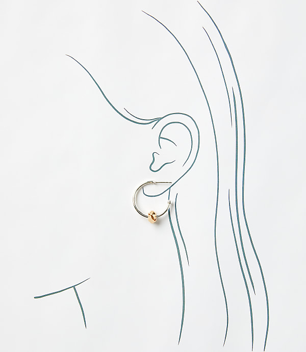Mixed Metal Knot Hoop Earrings