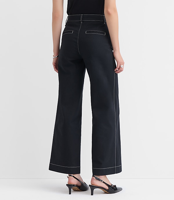 Palmer Wide Leg Pants in Pique