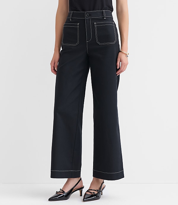 Palmer Wide Leg Pants in Pique