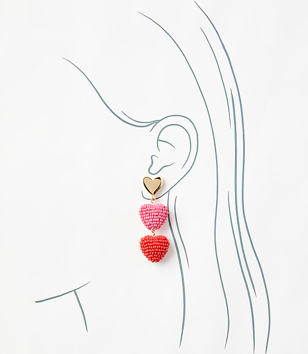Ombre Heart Statement Earrings
