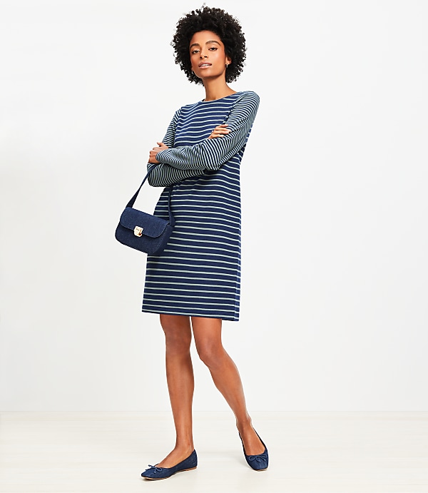 Striped Terry Mini Dress