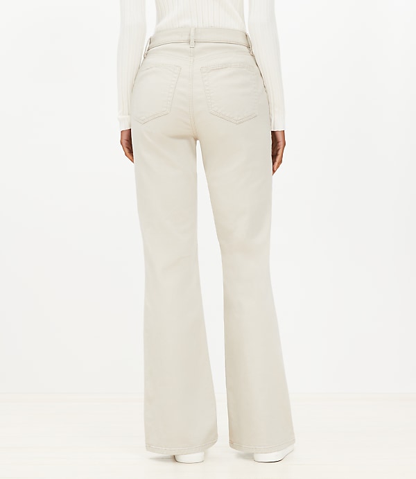Petite Curvy Utility Pocket High Rise Slim Flare Pants
