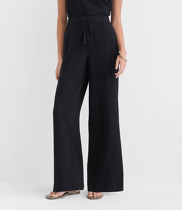 LOFT Beach Triple Cloth Wide Leg Pants