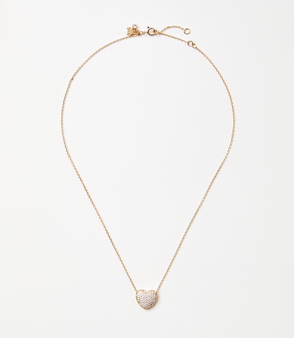 Pave Puffy Heart Necklace