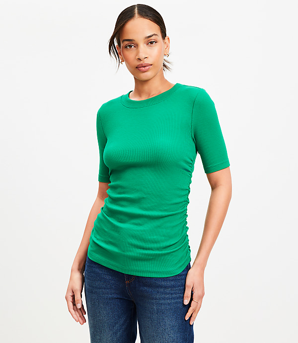 Perfect Ribbed Cinched Tee
