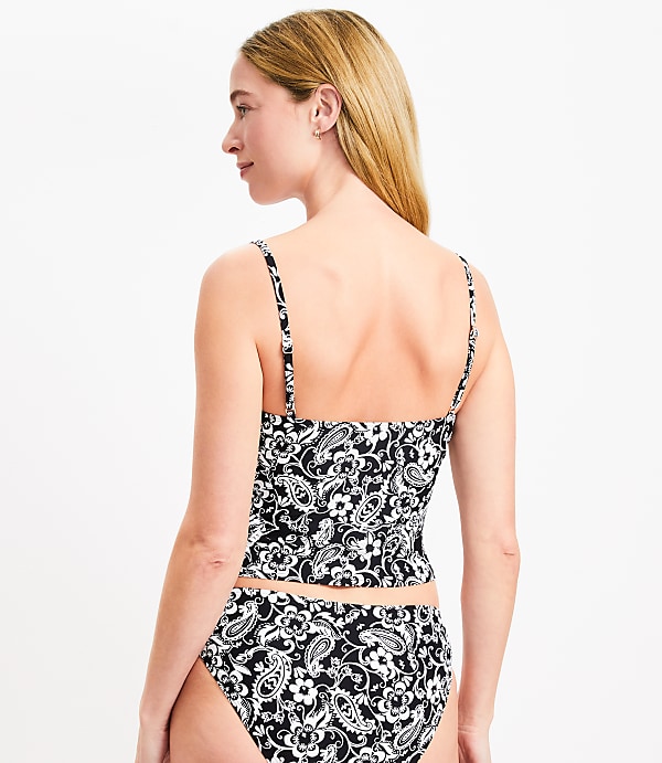 LOFT Beach Paisley Cinched Tankini Top