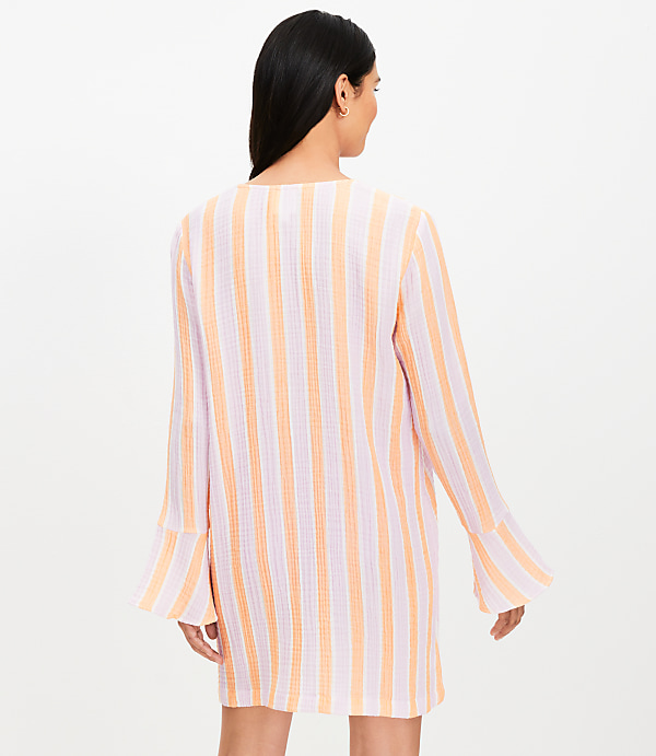 LOFT Beach Triple Cloth Lace Up Swimsuit Cover Up