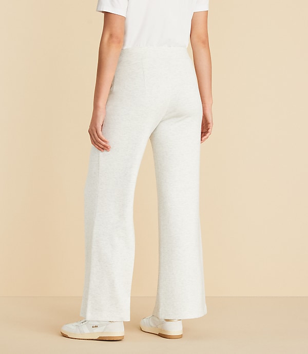 Lou & Grey Heathered Pintucked Scubasoft Wide Leg Pants