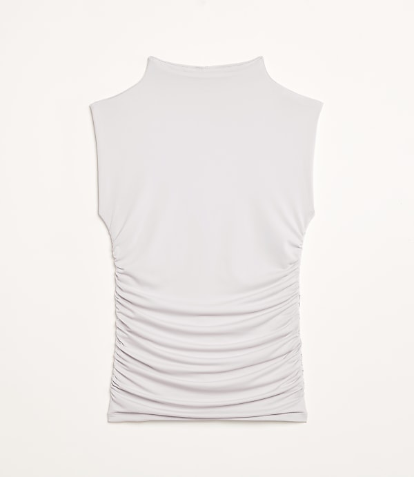 LOFT Versa 360 Knit Ruched Mock Neck Top