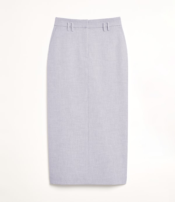 LOFT Versa Heathered Seasonless Stretch Maxi Pocket Skirt