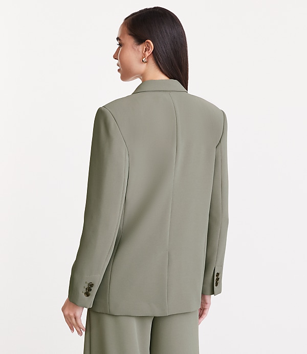 Petite LOFT Versa Crepe Drape Oversized Blazer