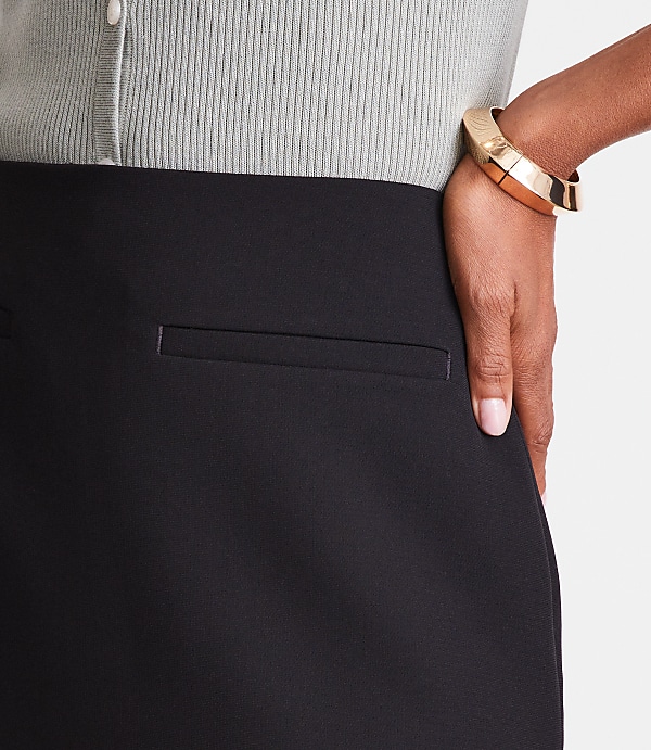 Petite LOFT Versa Crepe Drape Mini Skirt