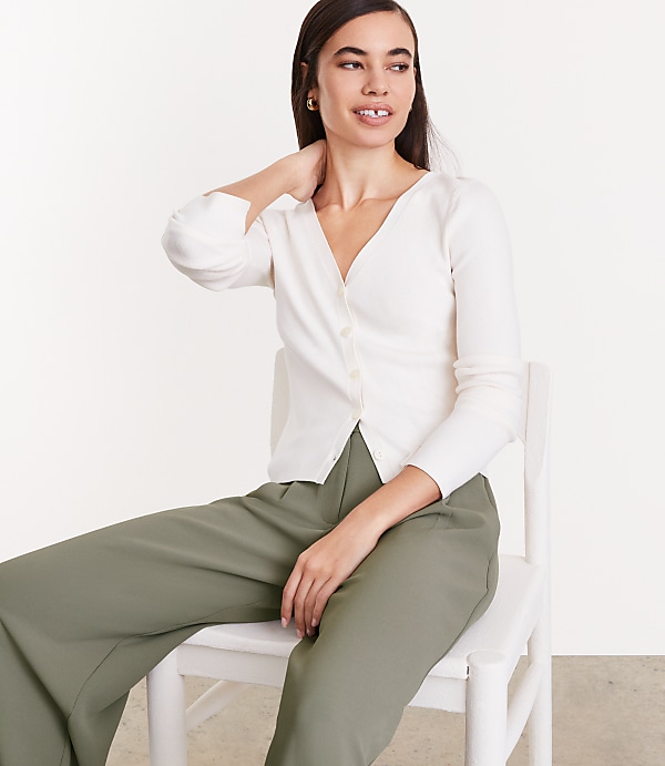 Petite LOFT Versa V-Neck Cardigan Top