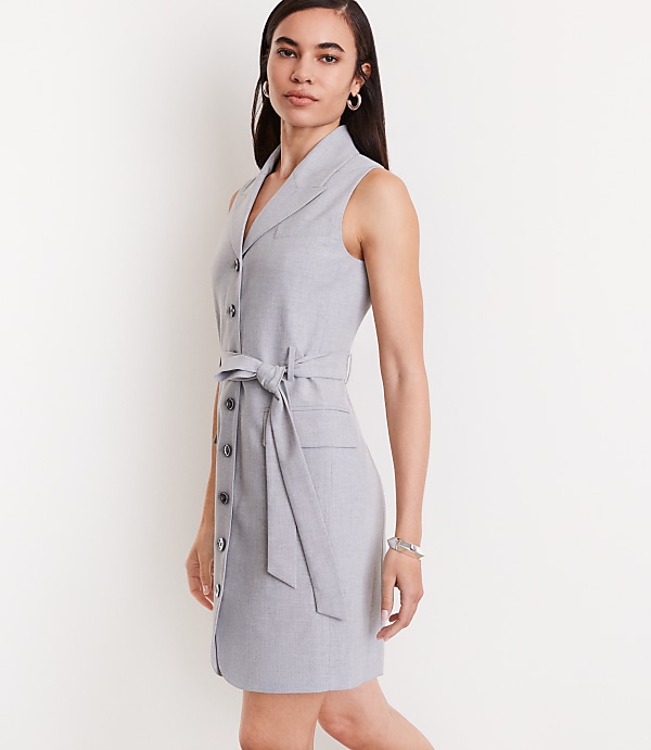 LOFT Versa Seasonless Stretch Vest Mini Pocket Dress