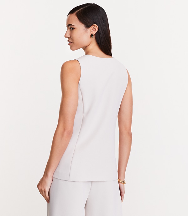 LOFT Versa Crepe Drape High Neck Vest
