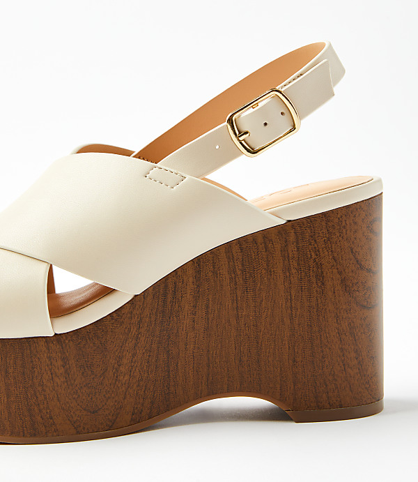 Crossover Platform Sandals