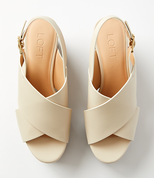 Crossover Platform Sandals