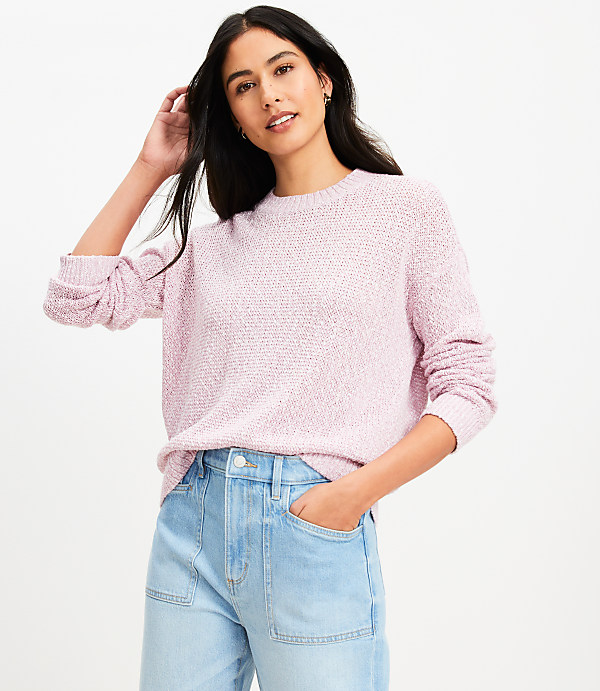 Marled Drop Shoulder Sweater
