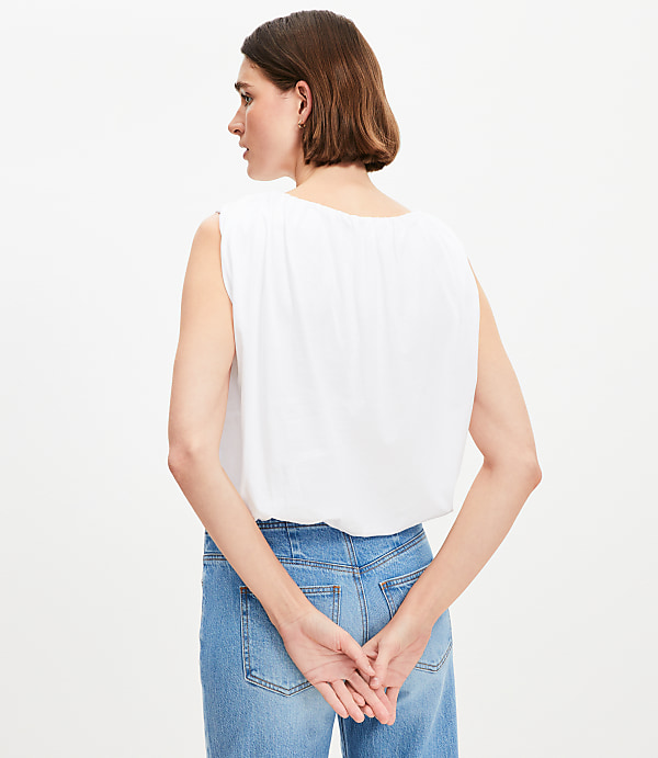 Ruched Bubble Hem Shell