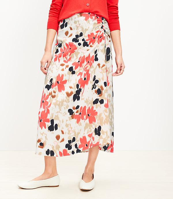 Gardenia Ruched Midi Skirt