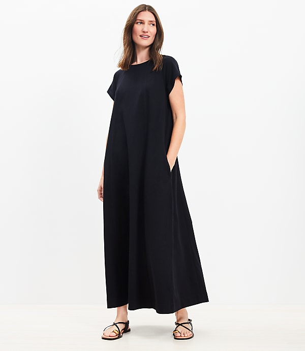 Petite Seamed Maxi Pocket Dress
