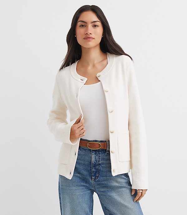 Waisted Patch Pocket Cardigan