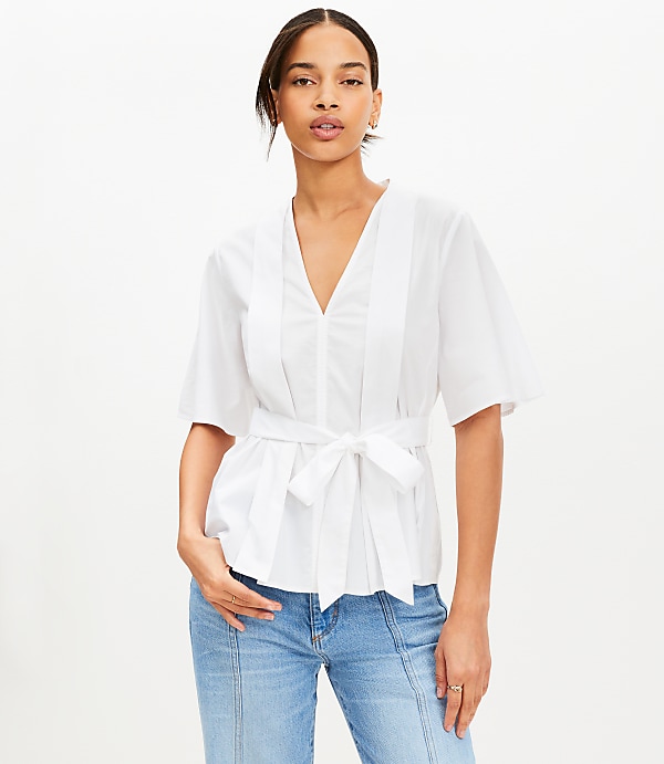 Pleated Belted Top