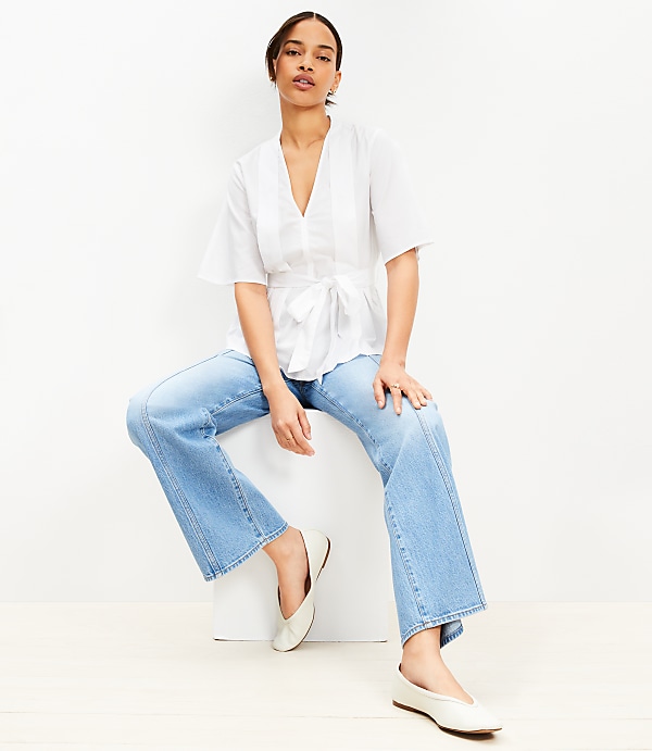 Pleated Belted Top