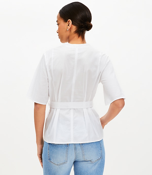 Pleated Belted Top