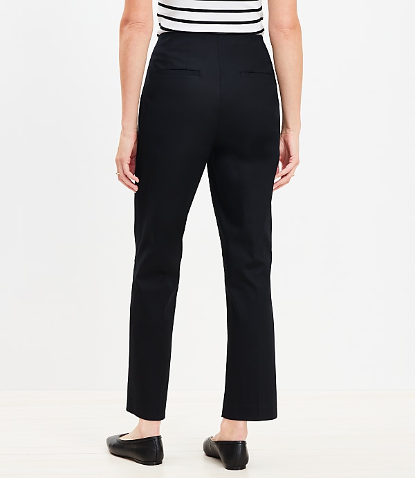 Petite Darted Straight Pants in Twill