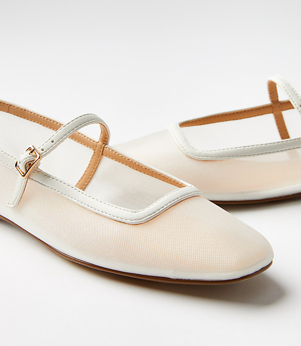 Mesh Mary Jane Flats