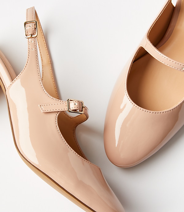 Patent Mary Jane Slingback Heels