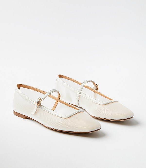 Mesh Mary Jane Flats
