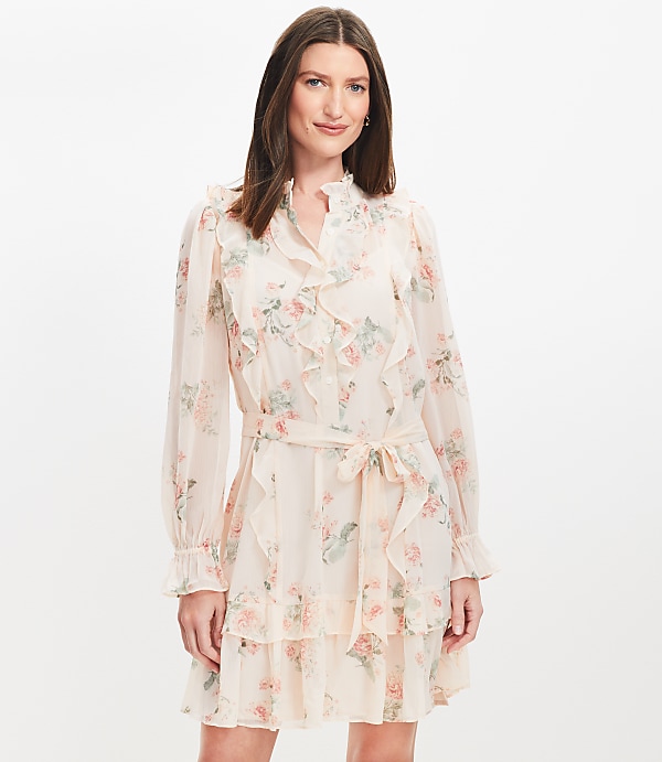 Floral Ruffle Mini Dress