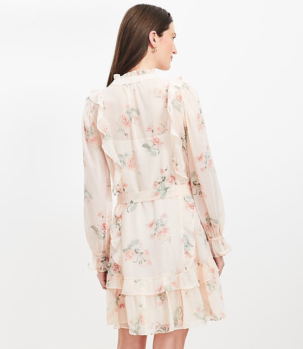 Floral Ruffle Mini Dress