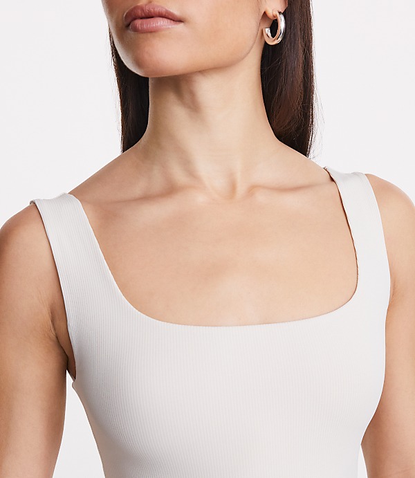 LOFT Versa Ribbed Square Neck Bodysuit