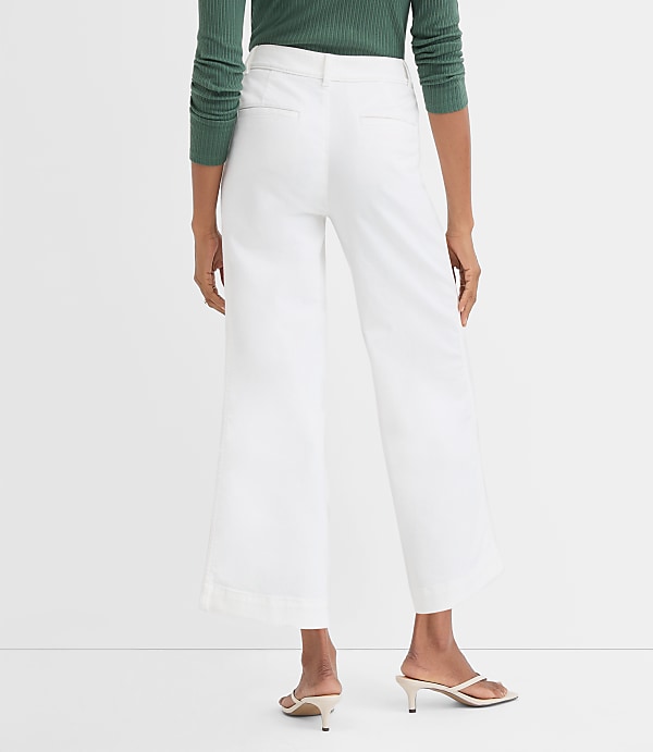 Curvy Palmer Wide Leg Crop Pants in Twill