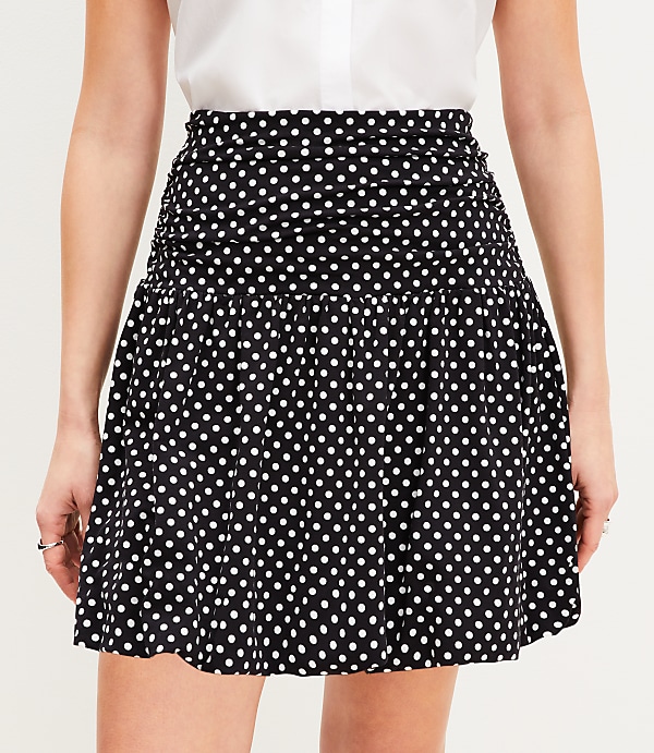 Dotted Bubble Hem Mini Skirt