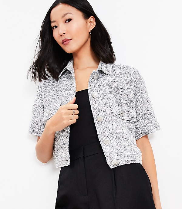 Tweed Short Sleeve Jacket